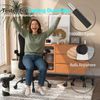 Ergonomic Home Office Chair, 4-Way Lumbar, Thick Cushion, 330LBS | Adjustable Lumbar (up/down/in/out), Rocking Mesh Back, Flip-up Arms, Easy Assembly, Ideal for home offices & small workspaces