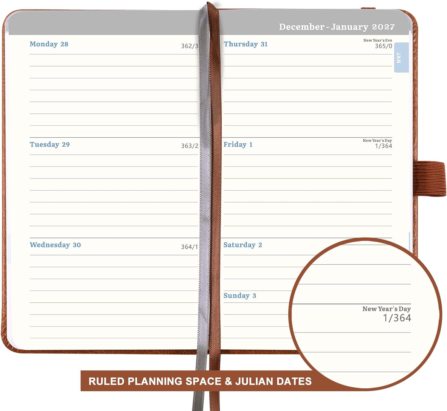 2027 Pocket Calendar - 2027 Pocket Planner, 6.4'' x 3.8", Weekly | Jan. 2027 to Dec. 2027, 2027 Pocket Planner for Purse, Elastic Strap& Hardcover
