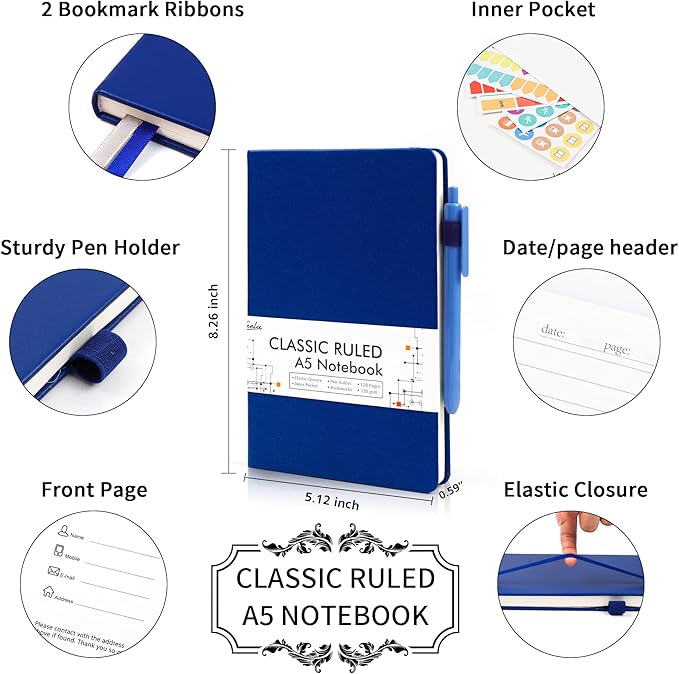 feela 8 Pack Journal Notebook Bulk - Image 2