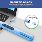 QUI Presentation Clicker for PowerPoint, RF 2.4GHz USB Wireless Presenter Remote - Image 4