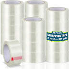 Treela 20 Rolls Strapping Tape 2 Inch X 60 Yards 5.5 Mil Fiberglass Filament by Treela