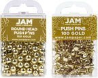 JAM PAPER Colorful Push Pins by JAMPaper
