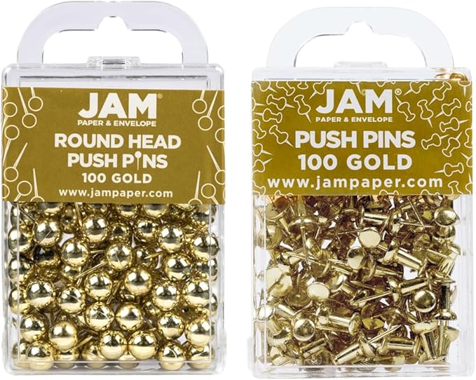 JAM PAPER Colorful Push Pins by JAMPaper