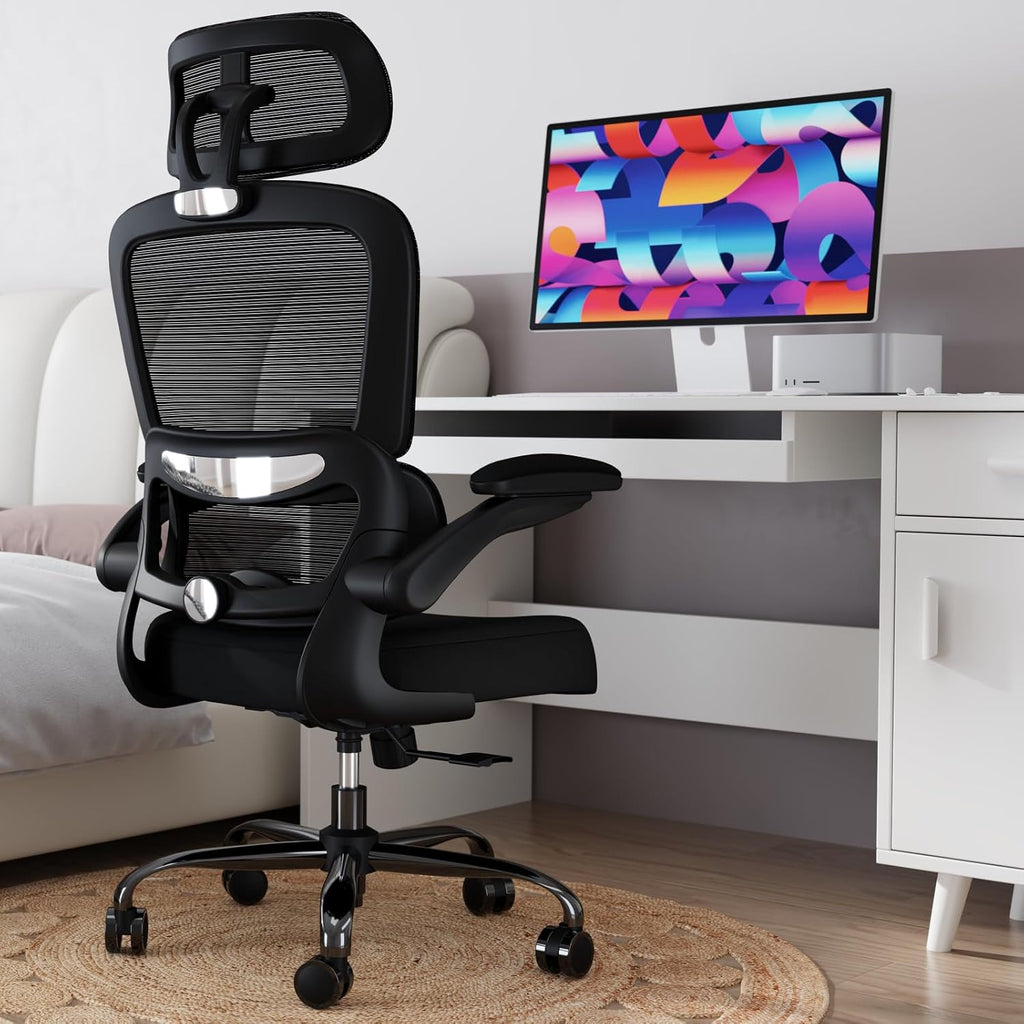 tralt office chair ergonomic desk chair with lumbar, front angle view