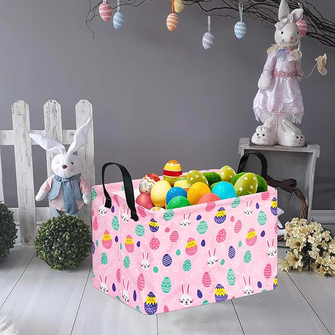 FUULOXE Storage Bin for Shelves Rectangle Closet Baskets Foldable Box - Image 4
