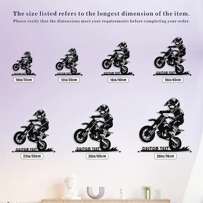 Custom Motorcycle Metal Signs Personalized Dirt Biker Name Sign Custom Garage - Image 7