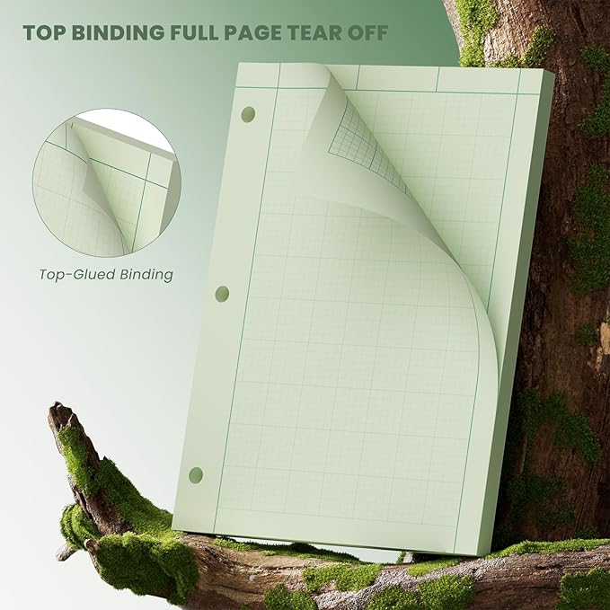 Engineering Paper 8.5 x 11, 3 Pack Engineering Notebook, 5x5 Quad Ruled - Image 6