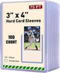 100ct 3"x4" Hard Card Sleeves by Unknown