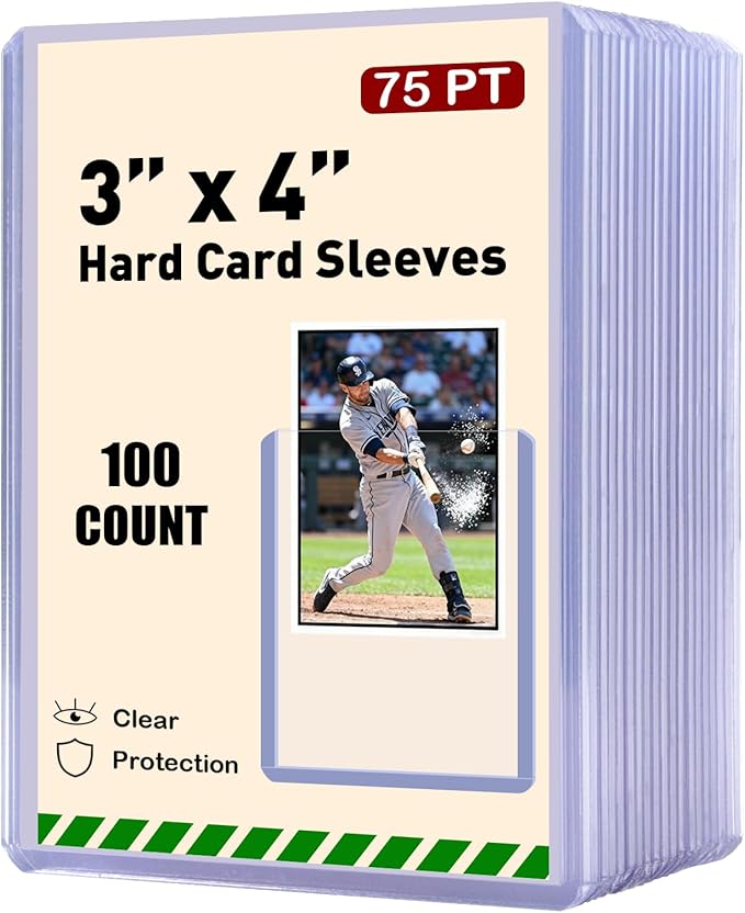 100ct 3"x4" Hard Card Sleeves by Unknown