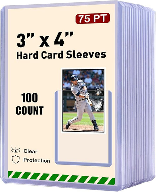 100ct 3"x4" Hard Card Sleeves by Unknown