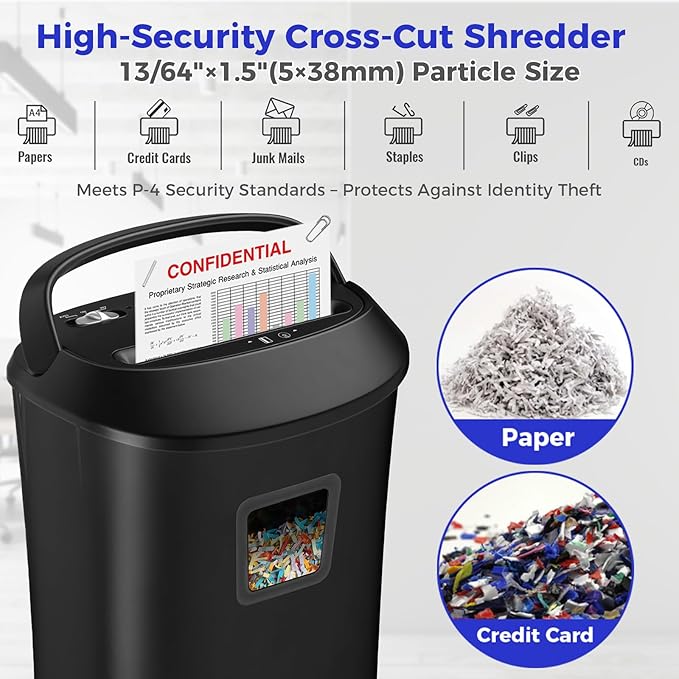 Ofitech Paper Shredder Cross-Cut Shredder - Image 5