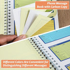 Spiral Bound Phone Message Book 5-1/4x11inch Phone Message Forms Book 2 Part - Image 3