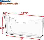 Simple Houseware Clear Wall Mount Pocket Document Organizer - Image 3