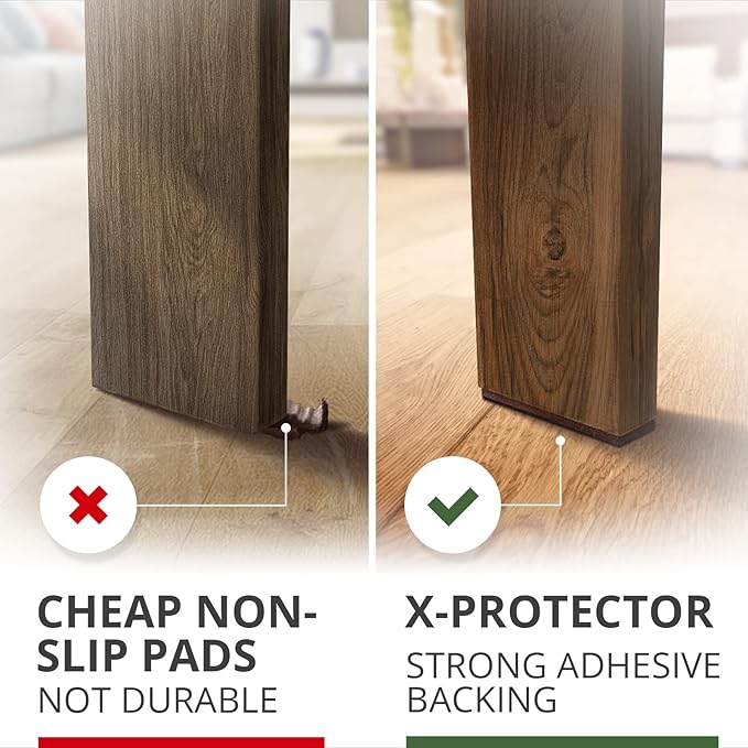 X-PROTECTOR Non-Slip Furniture Pads 8 PCS 1” x 4” - Image 4