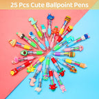 LiYiQ 25 Pcs Multicolor Pen in One Fun 4-in-1 Cute Pens Bulk Kawaii Cool - Image 3