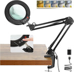 coyeth 10x magnifying glass with light and clamp, main product view