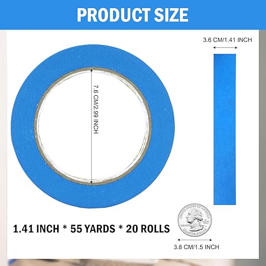 EFOK Blue Painters Tape 1.41 Inch Bulk - Image 7