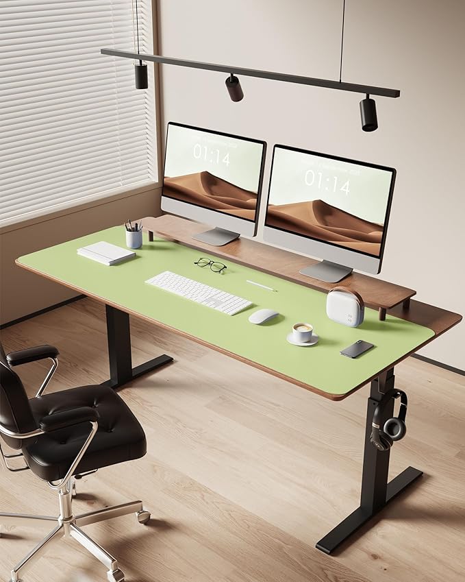 YSAGi Leather Desk Protector, Office Mat, Large Mouse Mat, Non-Slip PU Leather - Image 3