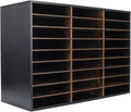 TQVAI Wood Literature Organizer, 27 Slots Hold 13500 Sheets A4 Papers, Wooden