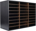 TQVAI Wood Literature Organizer, 27 Slots Hold 13500 Sheets A4 Papers, Wooden by TQVAI