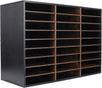 TQVAI Wood Literature Organizer, 27 Slots Hold 13500 Sheets A4 Papers, Wooden by TQVAI