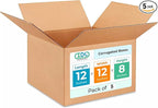 IDL Packaging - B-12128-5 Small Corrugated Shipping Boxes 12"L x 12"W x 8"H – by IDLPackaging
