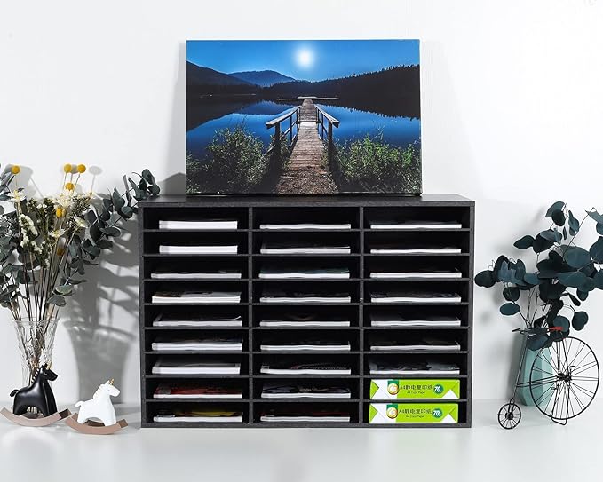 PAG Mail Sorter Organizer, Wood Literature Organizer, Student Mailbox - Image 3