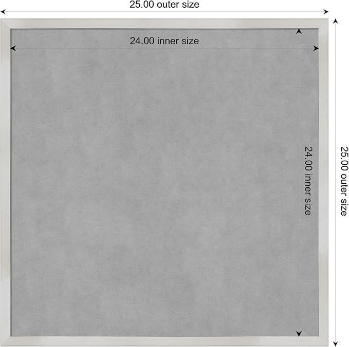 Amanti Art Silver Framed Magnetic Board 25x25 Medium Vision Board - Image 4