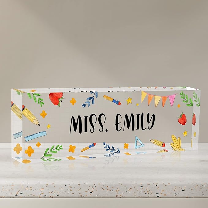 Teacher Office Desk Name Plate Personalized, Custom Name Plates by SalaGraphics