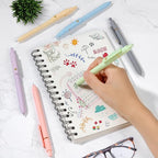 FIOVER Colored Pens, 6 Pack Colorful Gel Pens, Quick-Dry 0.7mm Medium Point - Image 5
