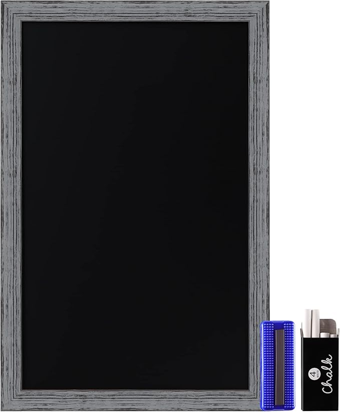 HBCY Creations Rustic Grey Wooden Magnetic Wall Chalkboard, Extra Large Size - Image 9