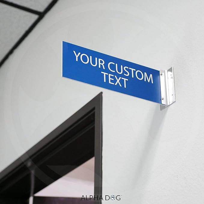 ALPHA DOG SIGNS Custom Projecting Hallway Nameplate, Personalized 2-Line Text - Image 4