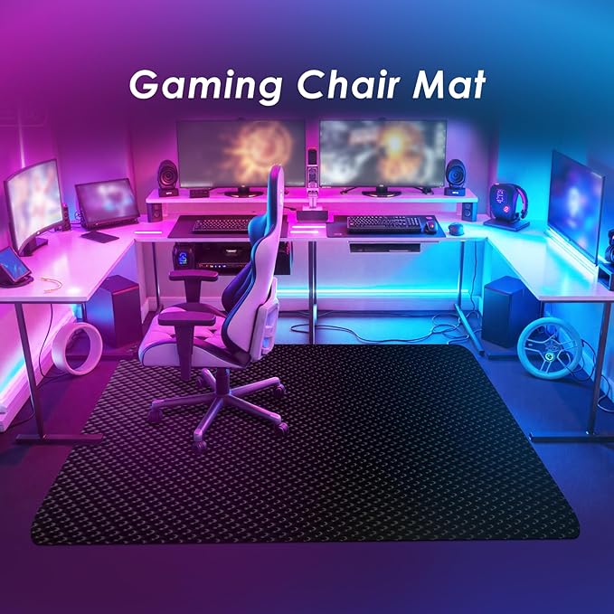 Vicwe Gaming Chair Mat for Hard Floor, Anti-Slip Hard Floor Protector Rolling - Image 6