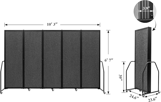Artigwall Folding Privacy Screens Freestanding partition - Image 3