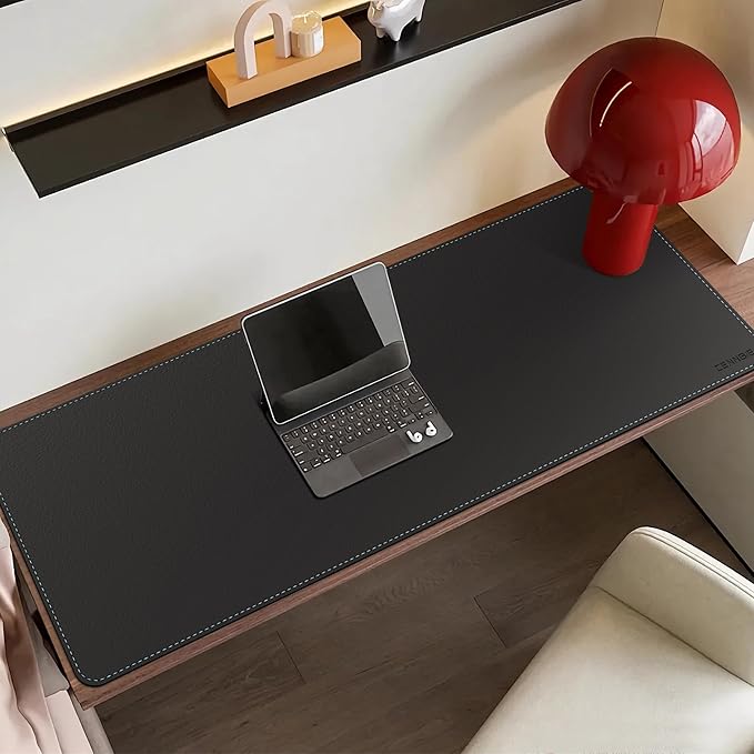 CENNBIE Leather Desk Mat Large, 43.6" x 23.6" Desk Pad Blotter Protector - Image 2