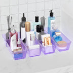 WOWBOX 9 Pack Clear Drawer Organizer Set, Acrylic Drawer Storage Trays - Image 6