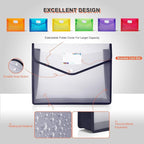 Plastic File Folders, Waterproof Transparent Expandable File Organiser - Image 2