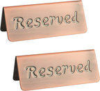 2 Pack Small Reserved Table Signs by MATIMASU