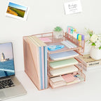 Gugsey Desk Organizer, 5-Tier Paper Letter Tray Organizer - Image 5