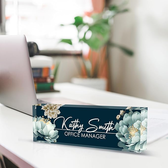 Personalized Name Plate for Desk, Custom Desk Name Plate, Acrylic Name Plate - Image 4