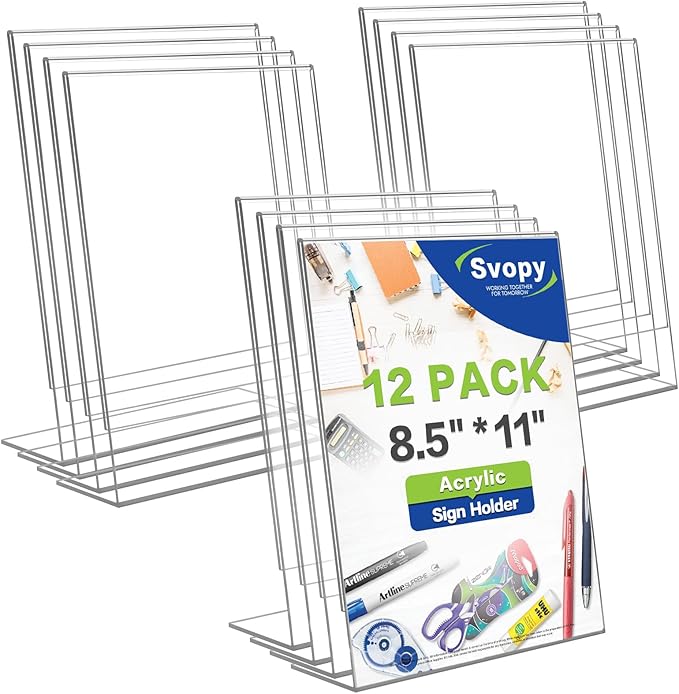 SVOPY Acrylic Sign Stand Holder by SVOPY