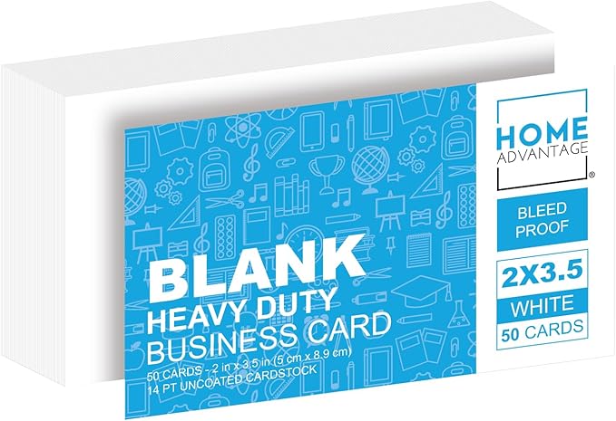 Home Advantage 2x3.5 Blank Index Cards by HomeAdvantage