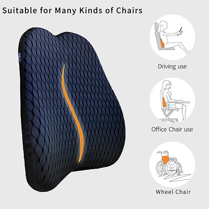 XINJUN Memory Foam car Lumbar Support Pillow - Image 5