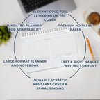 Merely Home | Meeting Notebook for Work | 8.25" x 11.75" | Project Planner | - Image 4