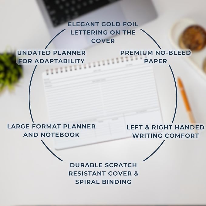 Merely Home | Meeting Notebook for Work | 8.25" x 11.75" | Project Planner | - Image 5