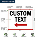 Custom Arrow, Custom Directional Sign, Left Arrow, 24x30 Inches, Rust Free .063 - Image 6