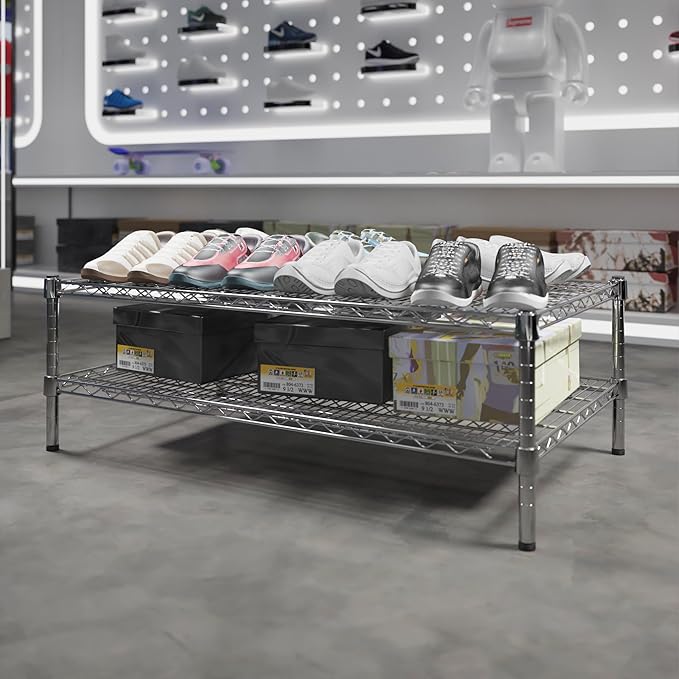 Regal Altair 24" Deep x 42" Wide x 14" Height Wire Shelving Kit | 2-Tier | NSF - Image 2