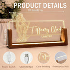 Desk Name Plate Personalized, Custom Office Light Up Name Plate - Image 5