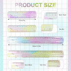 4 Pcs Flexible Ruler, Cute Bendable Flexible - Image 2