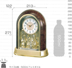 rhythm citizen 4ry656-023 table clock radio clock analog showing dimensions